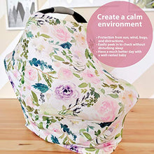 Load image into Gallery viewer, Pobi Baby Premium Multi-Use Cover - Nursing Cover, Baby Car Seat Covers, Shopping Cart, High Chair, and Breastfeeding Cover - Ultra-Soft, Stretchy, and Versatile Floral Scarf for Baby and Mom (Allure)
