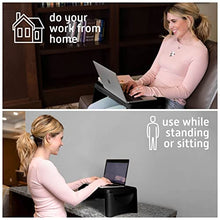 Load image into Gallery viewer, Folding Lap Desk, Laptop Desk, Breakfast Table, Bed Table, Serving Tray - The lapdesk Contains Extra Storage Space and dividers &amp; Folds Very Easy, Great for Kids, Adults, Boys, Girls (Black)
