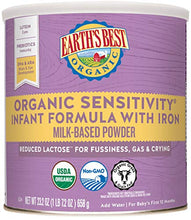Load image into Gallery viewer, Earth's Best Organic Low Lactose Sensitivity Infant Formula with Iron, Omega-3 DHA &amp; Omega-6 ARA, 23.2 Ounce
