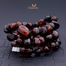 Load image into Gallery viewer, Amberalia knotted  Baltic Amber Necklace, Lab-tested, Certified Genuine Amber - SIZES FOR EVERYBODY - Boost immune System -Polish Cherry-  S (13”)
