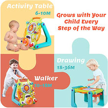Load image into Gallery viewer, iPlay, iLearn Baby Sit to Stand Walkers Toys, Kids Activity Center, Toddlers Musical Fun Table, Lights and Sounds, Learning, Birthday Gift for 9, 12, 18 Months, 1, 2 Year Olds, Infants, Boys, Girls
