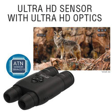 Load image into Gallery viewer, ATN BinoX 4K 4-16X Smart Day/Night Binoculars with Laser Range Finder, Full HD Video rec, WiFi, Smooth Zoom and Smartphone Controlling Thru iOS or Android Apps
