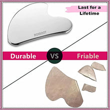 Load image into Gallery viewer, ROISOOT Upgrade Gua Sha Stainless Steel Tool for Face , Massage Scraper for Facial Skin Care with Red Travel Pouch
