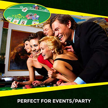 Load image into Gallery viewer, Tabletop Casino Felt Layout for Texas Holdem Poker and Blackjack - Premium Professional Grade Blackjack and Poker Mat for, Theme Party, Poker Night, Fundraisers &amp; Gatherings
