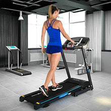 Load image into Gallery viewer, Folding Electric Treadmill Motorized Power Running Machine Fitness with Rolling Wheels 12 Program Available with 2 Separate Water Bottle Holders
