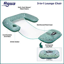 Load image into Gallery viewer, AQUA Mosaic 3-in-1 Pool Chair Lounge, Inflatable Pool Float, Multi-Purpose Pool Chair (Lounge, Drifter, Chair), Green Mosaic
