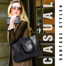 Load image into Gallery viewer, Purses and Handbags for Women Large Shoulder Tote Satchel Purse Work Bags with Matching Wallet (Black)
