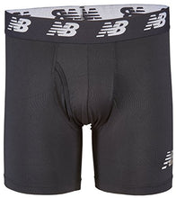 Load image into Gallery viewer, New Balance Men's 6" Boxer Brief Fly Front with Pouch, 3-Pack, Black/Black/Black, X-Large
