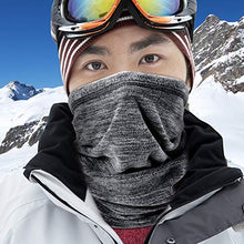 Load image into Gallery viewer, WTACTFUL Windproof Fleece Neck Warmer Scarf Face Mask Cover Bandana for Cold Weather Keep Warm Gear Winter Outdoor Sports Snowboard Skiing Cycling Hunting Fishing Men Women Gray &amp; Green
