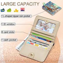 Load image into Gallery viewer, APHISON Womens Wallet, Slim Small Wallet for Women RFID Wallet Women Cartoon Microfiber Leather with ID Credit Card Holder Zipper Coin Pocket Bifold Compact Wallet Peacock
