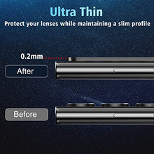 Load image into Gallery viewer, Milomdoi [4 Pack] for Samsung Galaxy S22 Ultra 5G Camera Lens Protector Cover, 9H Tempered Glass Camera Screen Protector, Case Friendly, Not Affect Flash, Perfect Night Shot Mode Design, Black
