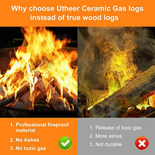 Load image into Gallery viewer, Utheer Gas Fireplace Logs, White Birch Fireplace Logs 6-Piece Small Size, Ceramic Wood Gas Fireplace Logs for Gas Fireplace, Fire Pit, Gas Inserts, Ventless &amp; Vent Free, Indoor, Outdoor
