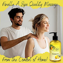 Load image into Gallery viewer, Renew Massage Oil with Orange, Lemon &amp; Peppermint Essential Oils - Great for Massage Therapy or Home use. Ideal for Full Body – with Almond, Grapeseed &amp; Jojoba Oils – By Brookethorne Naturals
