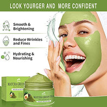 Load image into Gallery viewer, AUIAU Green Tea Skincare Facial Mask Detox Clay Mud Mask with Avocado &amp; Aloe ,Deep Cleansing ,Hydrating, Detoxing, Healing, and Relaxing, Pore , Acne, and Blackhead Treatment Mask
