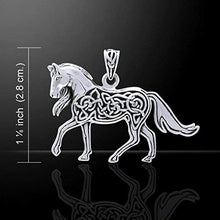 Load image into Gallery viewer, Jewelry Trends Sterling Silver Celtic Horse Pendant
