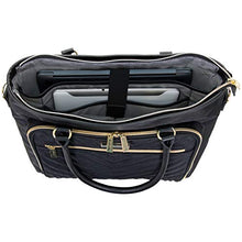 Load image into Gallery viewer, Kenneth Cole Reaction Chelsea Quilted Chevron 15" Laptop &amp; Tablet Business Tote With Removeable Shoulder Strap, Black
