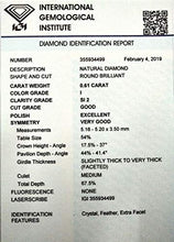 Load image into Gallery viewer, Diamondere Natural and IGI Certified Diamond Engagement Ring in 14K White Gold | 1.15 Carat Three Stone Ring for Women, US Size 6

