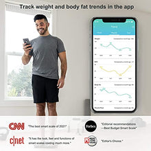 Load image into Gallery viewer, WYZE Smart Scale, Body Fat Scale, Wireless Digital Bathroom Scale for Body Weight, BMI, Body Fat Percentage Tracker, Heart Rate Monitor, Body Composition Analyzer, App, Bluetooth, 400 lb Black
