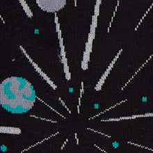 Load image into Gallery viewer, Sock It To Me Men's Glow In The Dark Space Travel Crew Socks

