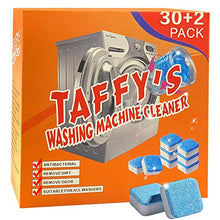 Load image into Gallery viewer, [32 Pack] Taffy's Washing Machine Cleaner Effervescent Tablets,Solid Washer Deep Cleaning Tablet, Triple Decontamination Remover with Natural Biological Formula, for Front and Top Load Machiners
