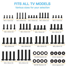 Load image into Gallery viewer, PERLESMITH Universal TV Mounting Hardware Kit Fits Most TVs, Includes M4, M5, M6 and M8 TV Screws, Washers and Spacers for TV and Monitor Mounting up to 80 inches, PSUHP
