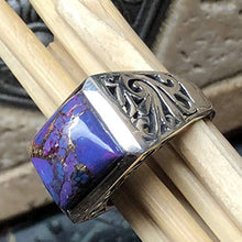 Load image into Gallery viewer, Gorgeous Purple Copper Turquoise 925 Sterling Silver Men's Ring Size 8.75, 9, 9.75, 10, 10.75, 11, 11.25, 11.75, 12, 12.25, 12.75, 13, 13.25, 13.75, 14
