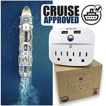 Load image into Gallery viewer, Royal Caribbean Essentials Kit - Cruise Power Strip, Lanyards &amp; Royal Caribbean Luggage Tags
