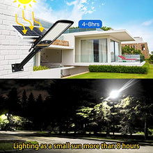 Load image into Gallery viewer, RuoKid 80W Solar Street Lights Outdoor Lamp, 84 LEDs 1500lm IP67 Light with Anti Broken Remote Control Mounting Bracket, Dusk to Dawn Security Led Flood Light for Yard, Garden, etc.
