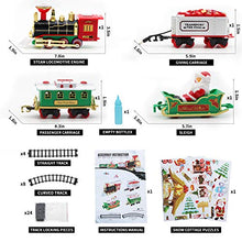 Load image into Gallery viewer, Hot Bee Christmas Toy Train Set, Electric Steam Train Toy w/ Smoke, Lights &amp; Sounds Railway Tracks Kits for Under The Tree Gifts for 3 4 5 6 7 8+ Year Old Boys &amp; Kids
