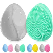 Load image into Gallery viewer, Skin Care Shower Bundle of Silicone Body Scrubber and Silicone Face Scrubber
