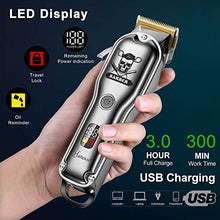 Load image into Gallery viewer, Hatteker Hair Cutting Kit Pro Hair Clippers for Men Professional Barber Clippers IPX7 Waterproof Cordless Beard Trimmer Hair Trimmer
