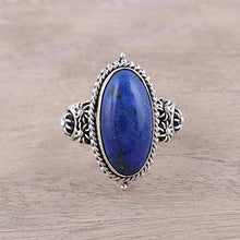 Load image into Gallery viewer, NOVICA Lapis Lazuli .925 Sterling Silver Ring, Vast Sky'
