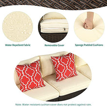 Load image into Gallery viewer, YITAHOME 7 Pieces Patio Furniture Set, Outdoor Sectional Sofa PE Rattan Wicker Conversation Set Outside Couch with Glass Table and Cushions for Porch Lawn Garden Backyard, Brown
