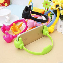 Load image into Gallery viewer, 8 Packs Thumbs up Cell Phone Holder, Multi-Colors Multi-AngleAdjustable Silicone Tablet Stand Portable Desktop Stands Compatible with Android Switch Nintendo Tablet
