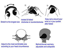 Load image into Gallery viewer, Ear Warmers For Men Women Foldable Fleece Unisex Winter Warm Earmuffs Outdoor Skiing,Biking (Black)

