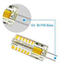 Load image into Gallery viewer, Rayhoo 10pcs G4 LED Bulbs JC Bi-Pin Base Light Bulbs 3W AC/DC 12V 20W-30W T3 Halogen Bulb Replacement Landscape Bulbs(Warm White 3000K)
