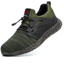 Load image into Gallery viewer, SUADEX Indestructible Steel Toe Work Shoes for Men Women Puncture Proof Composite Toe Working Shoes Black/Green

