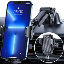 Load image into Gallery viewer, HTU Cell Phone Holder for Car [Military-Grade Super Suction &amp; Stable] Universal Hands-Free Car Phone Holder Mount Dashboard Windshield Air Vent Car Mount for iPhone Samsung All Smartphones &amp; Cars
