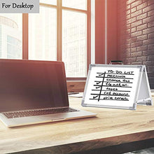 Load image into Gallery viewer, Small Dry Erase White Board,16X12Inches Portable Double-Sided Magnetic Foldable Desktop Whiteboard Easel for Kids&amp;Home,Classroom,Office-White
