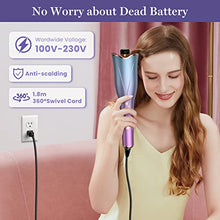 Load image into Gallery viewer, Aliavos Automatic Curling Iron, Auto Hair Curler with 4 Temp Up to 425℉&amp; 3 Timer &amp; Dual Voltage,1" Larger Rotating Barrel Curling Wand,Fast Heating, Anti-Scald, Auto Shut-Off Spin Iron for Styling
