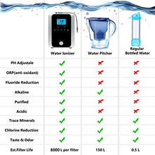 Load image into Gallery viewer, Water Ionizer and Water Purifier Machine,PH 3-11 Alkaline Acid Water Machine,Up to -800mV ORP, 8000 Liters Per Filter,11 plate electrode,Regulation valve to control PH and ORP/Auto-Cleaning
