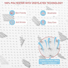 Load image into Gallery viewer, Heated Mattress Pad Queen Dual Control with Ventilated Technology, 100% Polyester Heated Mattress Cover with 4 Heating Levels &amp; 10 Hours Auto Off, Fast Heating &amp; Machine Washable
