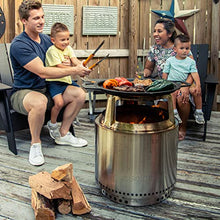 Load image into Gallery viewer, Solo Stove Bonfire Grill Cooking Bundle Cast Iron Grate Stainless Steel Fire Pit Grill with Hub for Elevation, 17.5 Inch Round Fire Pit Grate Wood Fueled Cooking Grate for Fire Pit
