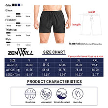 Load image into Gallery viewer, ZENWILL Mens 5" Lightweight V-Mesh Gym Workout Running Shorts with Zip Pockets (Small, Black)
