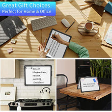 Load image into Gallery viewer, Small White Board Dry Erase Board - 12" x 16" Double Sided Desktop Foldable Magnetic Whiteboard with Markers and Magnets Personal Easel for Kids Drawing Home and Office (Black)
