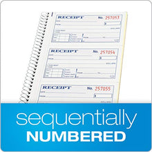 Load image into Gallery viewer, Adams Money and Rent Receipt Book, 2-Part Carbonless, 5-1/4" x 11", Spiral Bound, 200 Sets per Book, 4 Receipts per Page (SC1152)
