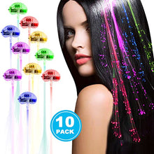 Load image into Gallery viewer, Acooe 10 Pack flashing led light up toys Optics led hair lights, flashing led Light Up Toys, Barrettes for Party, Bar Dancing Hairpin, light up hair accessories
