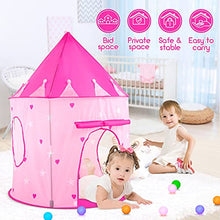 Load image into Gallery viewer, PigPigPen 3pc Kids Play Tent for Girls with Ball Pit, Crawl Tunnel, Princess Tents for Toddlers, Baby Space World Playhouse Toys, Boys Indoor&amp; Outdoor Play House, Perfect Kid’s Gifts
