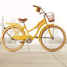 Load image into Gallery viewer, Huffy Nel Lusso Women's Classic Cruiser Bike Frame Yellow, 26"
