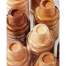 Load image into Gallery viewer, Neutrogena Healthy Skin Liquid Makeup Foundation, Broad Spectrum SPF 20 Sunscreen, Lightweight &amp; Flawless Coverage Foundation with Antioxidant Vitamin E &amp; Feverfew, 40 Nude, 1 fl. oz
